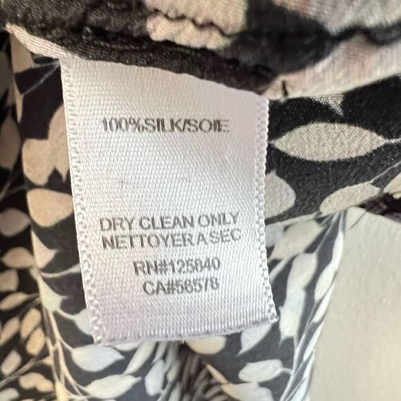 INTERMIX RUFFLED HIGH-LOW DRESS LAYLA NAVY LEAF PRINT SILK SIZE SMALL - Picture 11 of 13